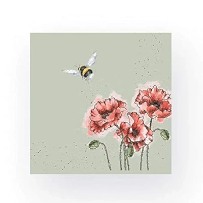Image of Wrendale Designs Pack of 20 Cocktail Size &#039;Flight the Bumble Bee&#039; Bee Napkins