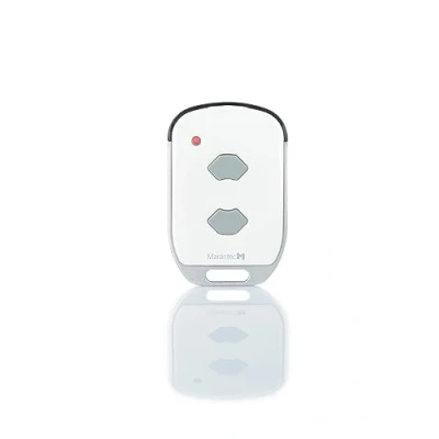 Image of Marantec 101115 Digital 572 Hand held Transmitter, Small 2 Channel Radio Remote Control Opener for Garage Door Operators, White