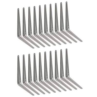 Image of EAI 300x250mm / 12x10&quot; Original London Pattern Shelf Bracket Silver/Grey Pack of 20