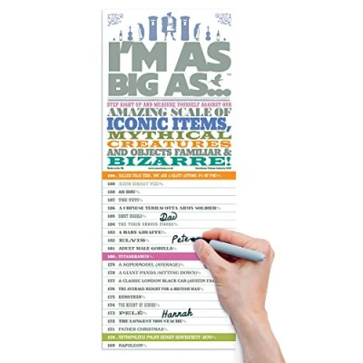 Image of Luckies Of London I’m As Big Height Measuring Growth Chart For Kids Fun Wall Hanging To Measure Growing Children