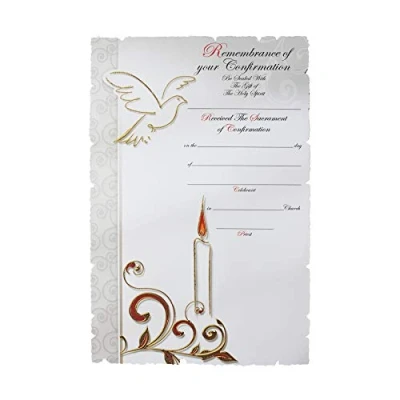 Image of Widdle Celebrations Remembrance of Your Confirmation Certificate F5806
