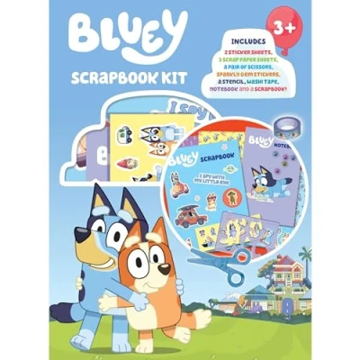 Image of ALLIGATOR Bluey Scrapbook Kit, Accessories, Scrap Books for Children, Gifts, Activities, Kids Craft Set, Kits