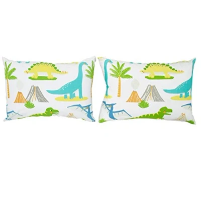 Image of Bloomsbury Mill Dinosaur World Kids Design Pair of Pillowcases (Extra)
