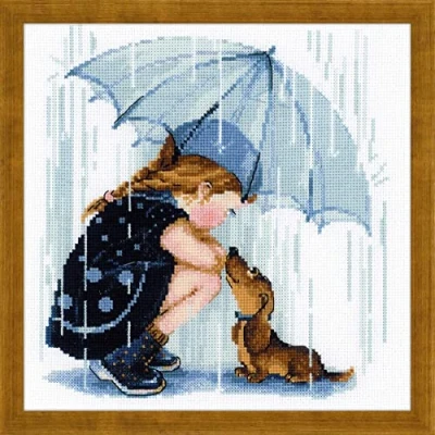 Image of RIOLIS Cross Stitch Kit 1720 Under my Umbrella