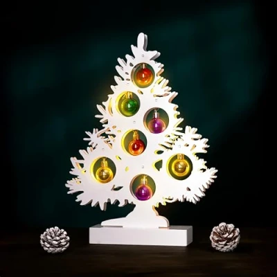 Image of Marco Paul Traditional Festive Christmas Animated Village Scene with Turning Train &amp; Snowman Multi Colour LED Lights Battery Operated Ornaments Light Up Xmas Indoor Decorations