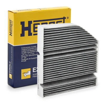 Image of 1678350400, 2058350147, 2068350100, 2068351400, 4638352700 Pollen Filter HENGST E5967LC Activated Carbon 260mm 245mm 40mm