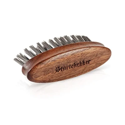 Image of Störtebekker® Premium Beard Brush Made in Germany Detangles the and Brings it into Shape Prevents Itching Sustainable BioniFil Bristles Walnut Wood