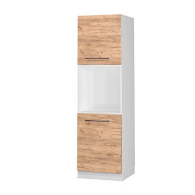 Image of Vicco Oven housing cabinet Fame Line, Gold power oak/White, 60 cm with open shelf