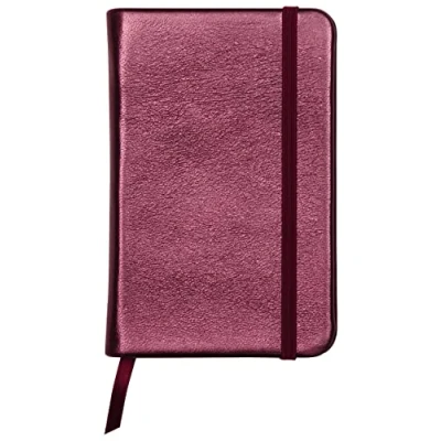 Image of Clairefontaine Ref 400096C Cuirise Hard Cover Notebook (72 Sheets) A6 Size, 90gsm Vellum Paper, Lined Rulings, Pocket for Loose Documents, Lambskin Cherry