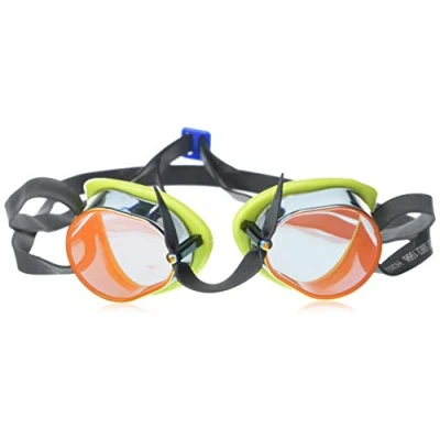Image of TYR Unisex Adult Socket Rocket 2.0 Mirrored Swedish Style Goggles Red/Fl. Yellow/Black, Medium