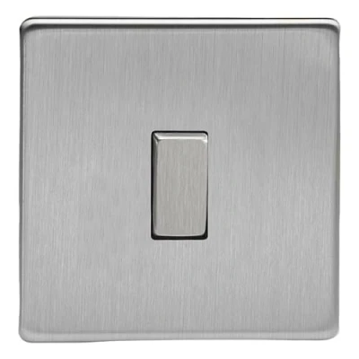 Image of Varilight XDS1S Light Switch Brushed Steel