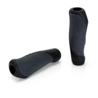 Image of XLC Unisex Adult Ergonomic Grips, GR G04, Black/Grey, 135/92 mm