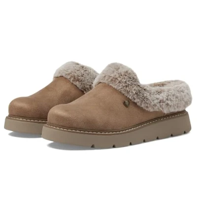 Image of Skechers Women&#039;s Keepsakes LITE Cozy Blend Slipper, Taupe, 6 UK