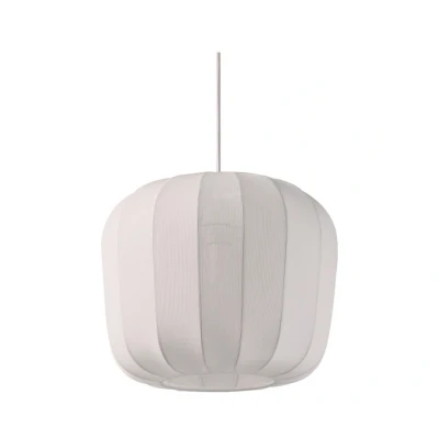 Image of Lindby Helin pendant light, white, Ø 35 cm, fabric