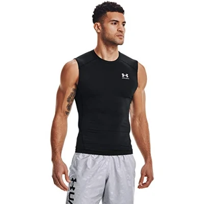 Image of Under Armour Men UA HG Comp SL, Cooling &amp; Breathable Tank Top for Men, Gym Vest with Anti Odour Material