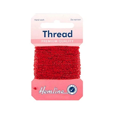 Image of 10m Red Glitter Thread for Crafts Twine Cord &amp; Elastic