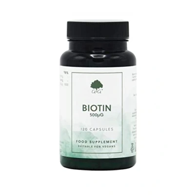 Image of Biotin 500mcg 120 Vegan Capsules G&amp;G Vitamins