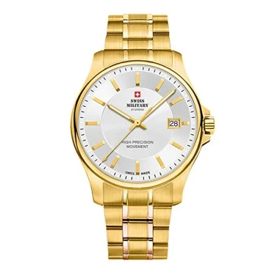 Image of Swiss Military by Chrono Men&#039;s Quartz Watch with Analogue Display and Stainless Steel Bracelet SM30200.09