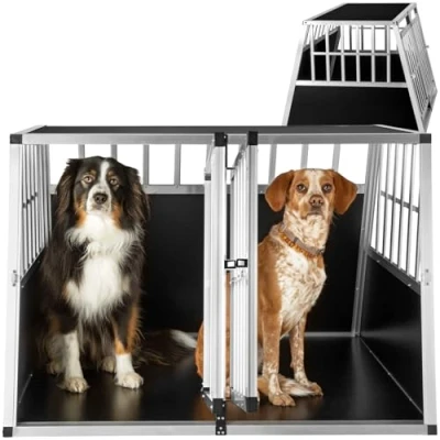 Image of TecTake Dog cage trapezoidal different models (104x90,5x71cm No. 402226 6)