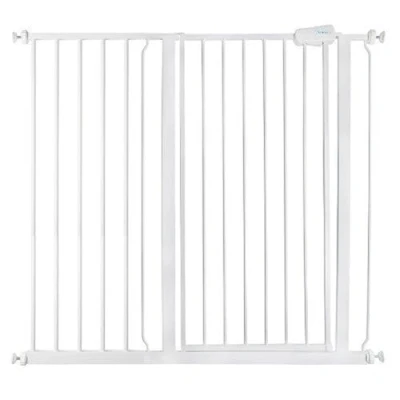 Image of Safetots Extra Tall Pet Gate, 107.4cm 115cm, White, 104cm in Height, Pressure Fit Dog Gate for and Puppy, Barrier, Easy Installation