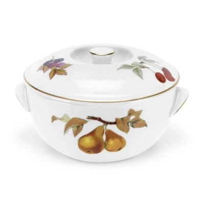 Image of Royal Worcester Evesham Gold Round Covered Deep Dish