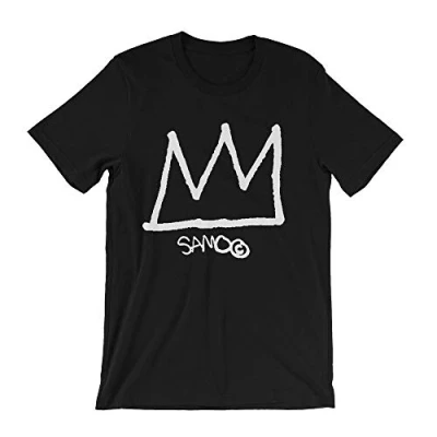 Image of Samo JeanMichel Basquiat Crown and Tag T Shirt Pop Art NYC Street 1980S Black