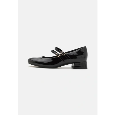Image of Marco Tozzi Ankle strap ballet pumps, Women&#039;s, Size: 3, Black High quality imitation leather