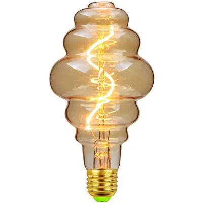 Image of TIANFAN Vintage Led Bulbs 4W Dimmable 220/240V Edison Screw E27 Base Specialty Decorative Antique Light Bulb (φ80mm Beehive)