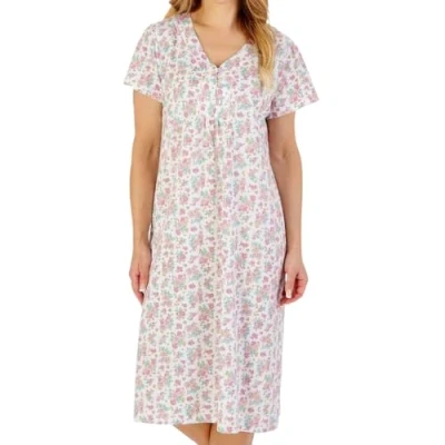 Image of Slenderella Violet Short Sleeve 42 Inch Cotton Nightdress (24/26, pink)