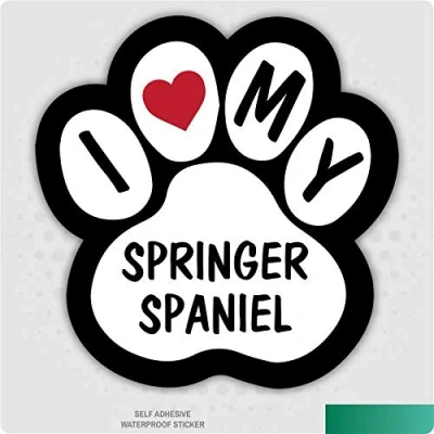 Image of I Love My Springer Spaniel Vinyl Car Van Decal Sticker Animal Lover