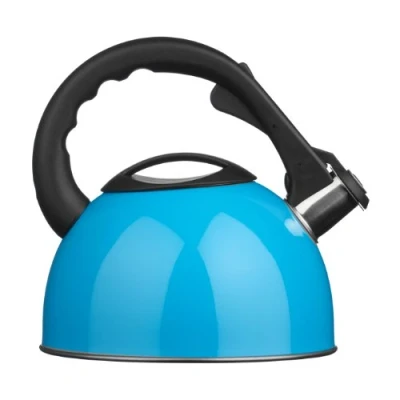 Image of Premier Houseware Whistling Kettle Travel Heat Resistant Handle Coffee Stainless Steel Hot Pink Stove 2.5 L 22Hx23Wx20D