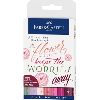 Image of Faber Castell Creative Studio Pitt Artist Pen India Ink Pen, Pinks, , For Art, Craft, Drawing, Sketching, Home, School, University, Colouring