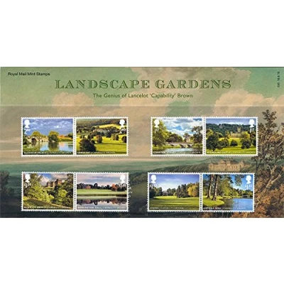 Image of 2016 Landscape Gardens Capability Brown Stamps in Presentation Pack PP503 (printed no. 530) Royal Mail