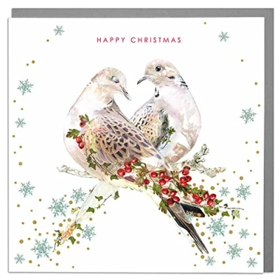 Image of Lola Design Special Couple Christmas Card Blank Cards and Envelopes Two Turtles