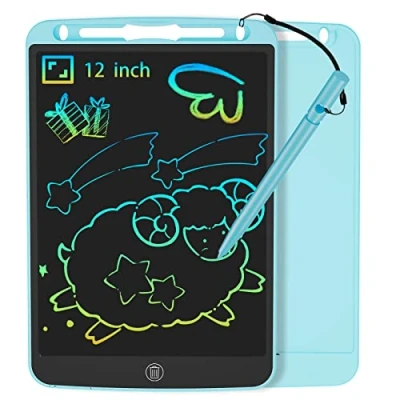 Image of JOEAIS LCD Writing Tablet 12 Inch, Colourful Digital Board for Learning, Doodling, and Drawing, Christmas Birthday Toys Gifts Boys Girls (Blue)