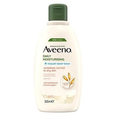 Image of AVEENO Daily Moisturising Yogurt Body Wash Apricot &amp; Honey Scented 300ml