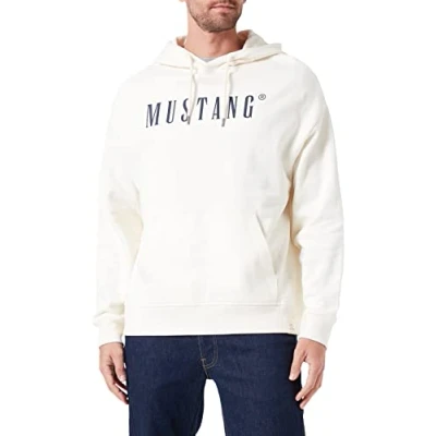 Image of MUSTANG Classic Style Bennet Modern HD Hooded Sweatshirt, Whisper White 2013, S