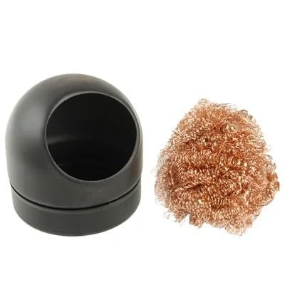 Image of Soldering Iron Tip Cleaner with Brass Wire Sponge and Holder