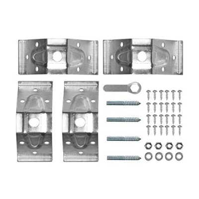 Image of Table Corner Brackets Braces Heavy Duty 130mm Complete Set With Spanner