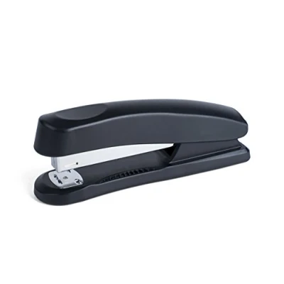 Image of Pavo Premium Half Strip Plastic Stapler Black for Staples: 24/6 26/6