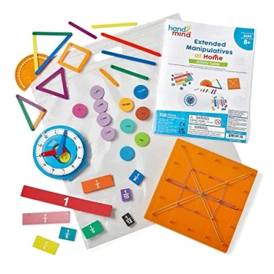 Image of Learning Resources Extended Manipulatives At Home Kit, Maths for Kids, Learning, 328 Pieces, Ages 8+