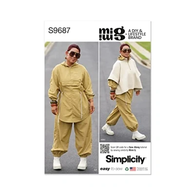 Image of Simplicity SS9687K5 Misses&#039; Jacket, Poncho and Trousers by Mimi G K5 (8 10 12 14 16)
