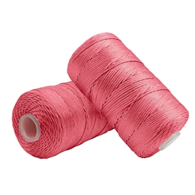 Image of Uiopa Macrame Cord 1.5mm x 400m, Nylon Yarn for Crochet and Knitting, Watermelon Red String Craft Rope Wall Hangings, Dream Catchers, Jewelry Making, DIY Projects