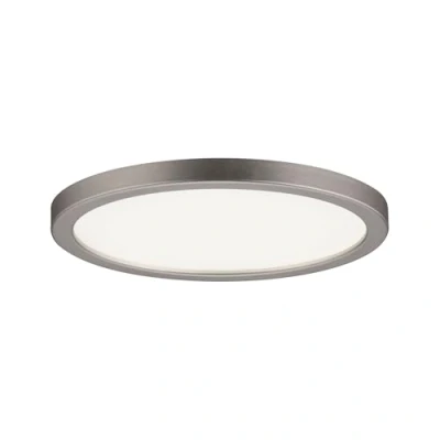 Image of Paulmann 92936 Areo LED panel round incl. 1x8 watt IP44 dimmable ceiling lamp soft nickel luminaire plastic living room 3000 K