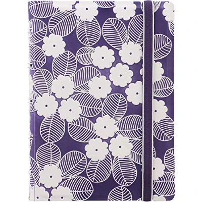 Image of Filofax B115072U Refillable Notebook, Pocket Size, 112 ruled moveable pages. includes 4 Indexes (one with pocket), page marker and elastic closure, Purple &amp; White