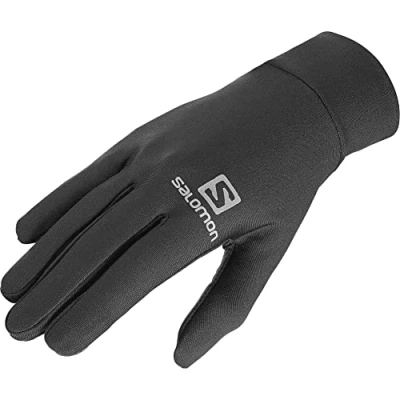 Image of Salomon Gloves Cross Warm Unisex Gloves, Perfect for Running, Hiking, Ski and Snowboarding, Black, Extra Small