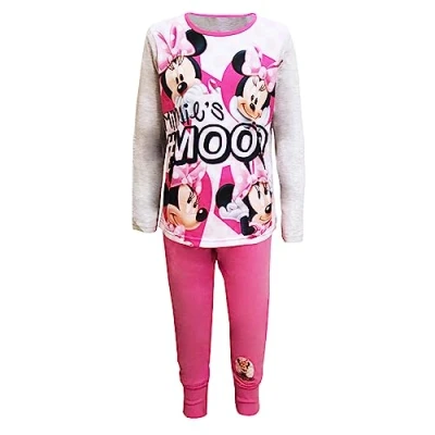 Image of Disney Minnie Mouse Girls Pyjamas Pjs Sizes 4 10 Years (as8, age, 9_years, 10_years, regular) Pink