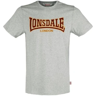 Image of Lonsdale Men&#039;s Slim Fit Classic T Shirt Grey, Small