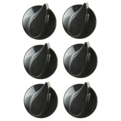 Image of Belling Oven Cooker Hob Gas Flame Control Knobs (Black, Pack of 6)