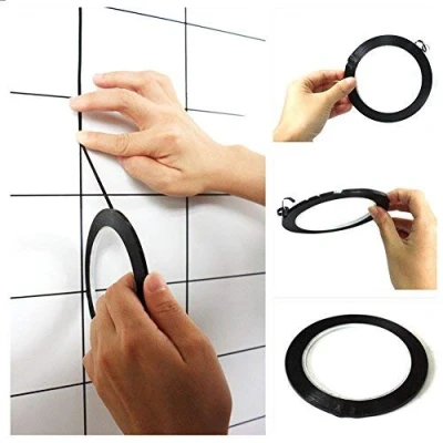 Image of KING OF FLASH 3mm Self Adhesive Whiteboard Grid Gridding Marking Tape Non Magnetic (Black)